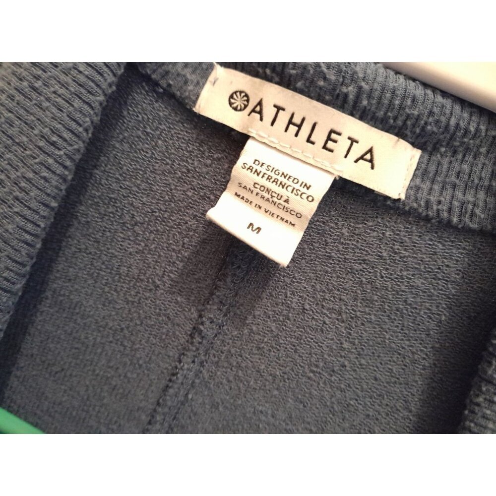 Athleta Pranayama Open Wrap Stretch Comfy Size Medium Cardigan Blue - Picture 7 of 9